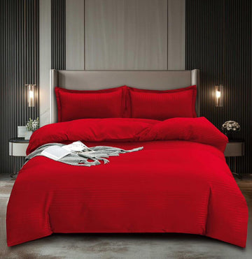 Lenjerie de pat damasc Premium gama Horeca - cu elastic - 4 piese | 16722-C
