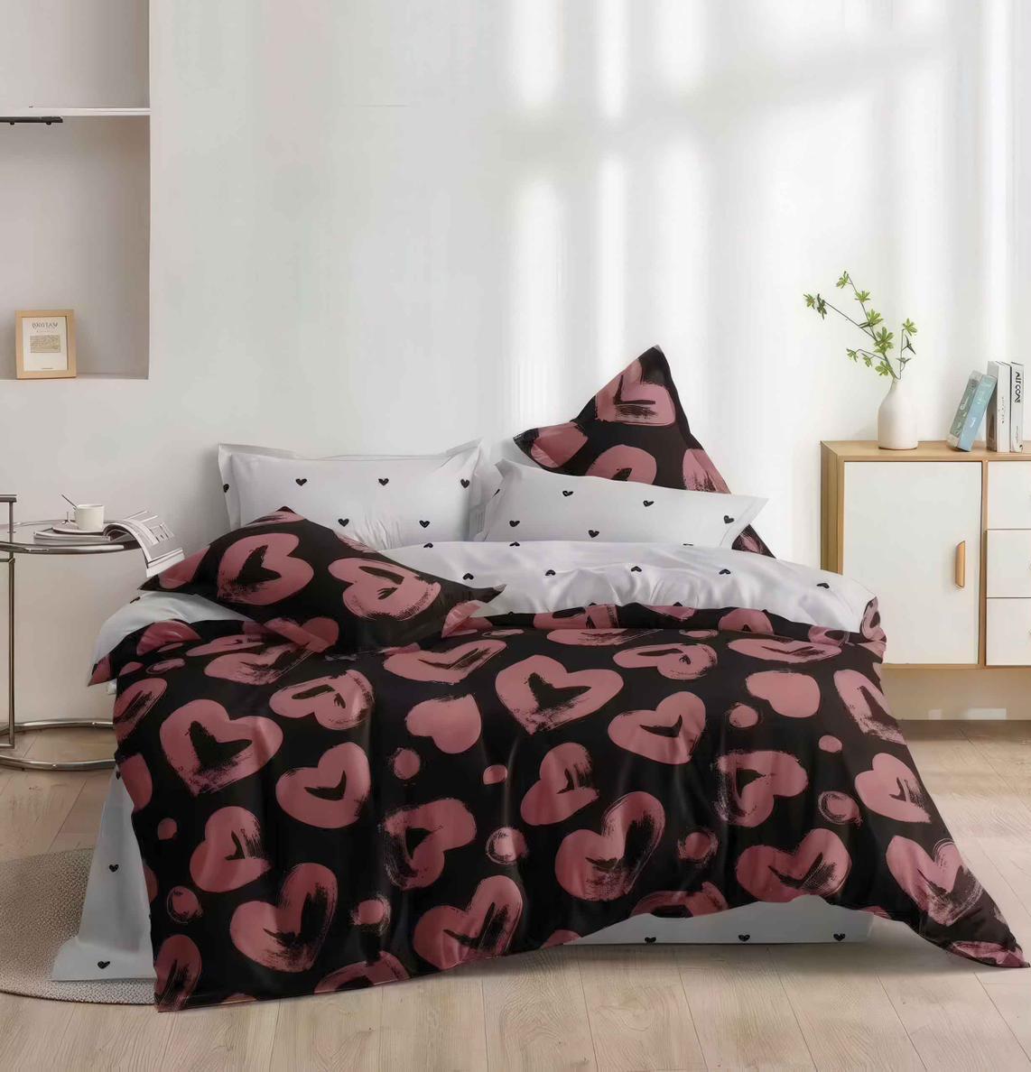 Lenjerie de pat bumbac satinat - gama Luxury - 4 piese | 16795-TL