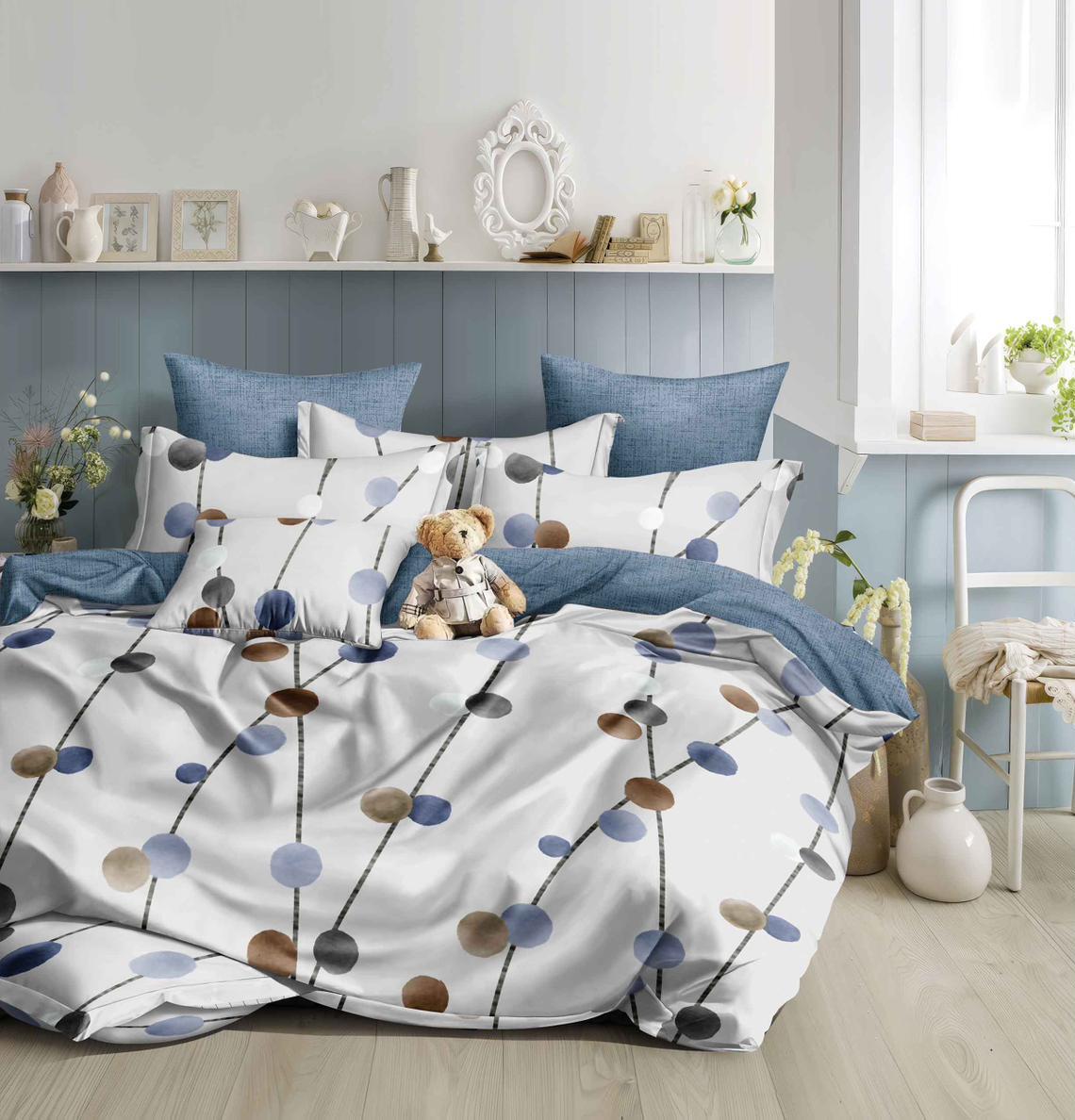 Lenjerie de pat bumbac satinat - gama Luxury - 4 piese | 16786-TL