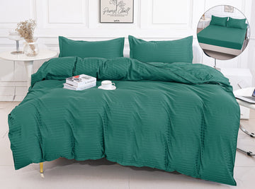 Lenjerie de pat bumbac Damasc Hotelier - cu elastic - 4 piese | 16829-P