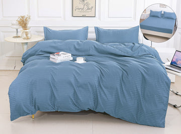 Lenjerie de pat bumbac Damasc Hotelier - cu elastic - 4 piese | 16821-P