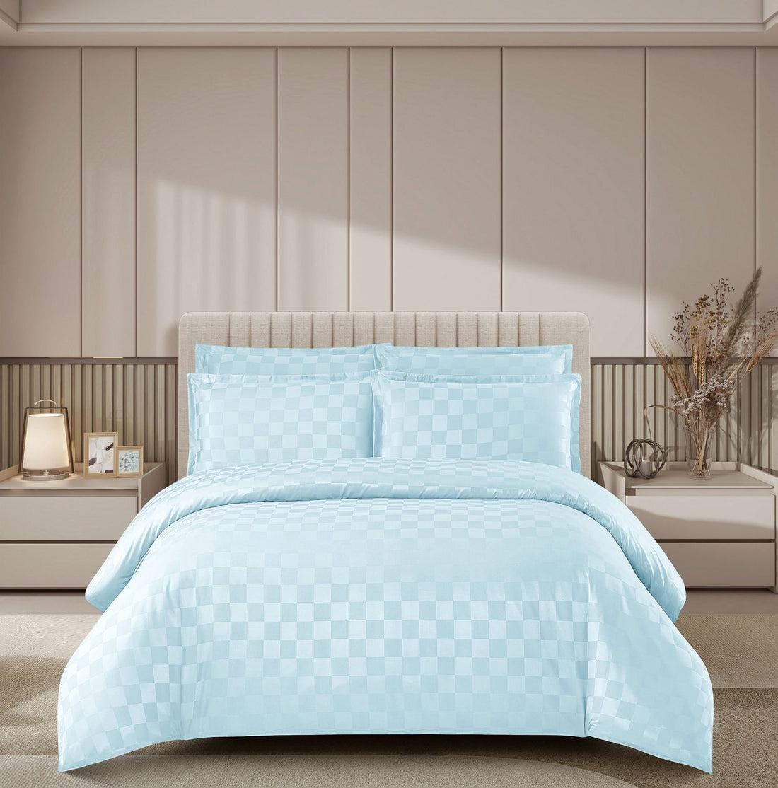 Lenjerie de pat damasc Luxury hotelier - cu elastic - 4 piese | 16941-PR