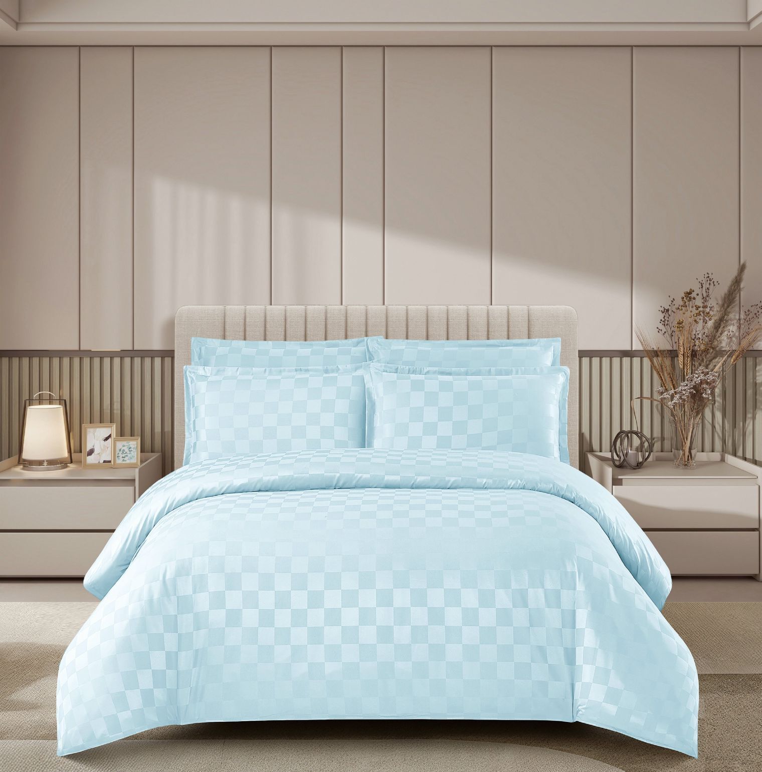 Lenjerie de pat damasc Luxury hotelier - cu elastic - 4 piese | 16941-PR