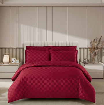 Lenjerie de pat damasc Luxury hotelier - cu elastic - 4 piese | 16939-PR