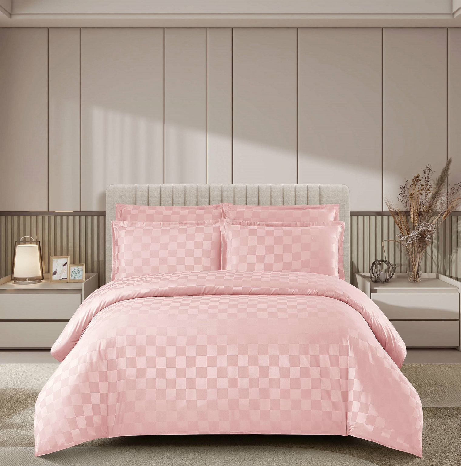 Lenjerie de pat damasc Luxury hotelier - cu elastic - 4 piese | 16940-PR