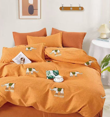 Lenjerie de pat bumbac finet Premium - cu elastic – 6 piese | 17188-TL