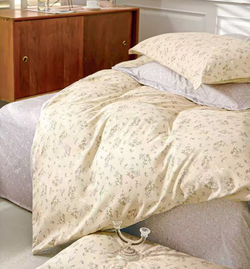 Lenjerie de pat bumbac finet Premium - cu elastic – 6 piese | 17205-TL