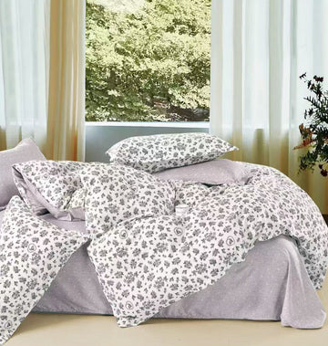 Lenjerie de pat bumbac finet Premium - cu elastic – 6 piese | 17201-TL