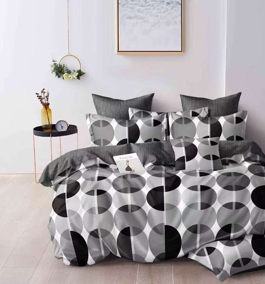 Lenjerie de pat bumbac satinat - gama Luxury - cu elastic – 4 piese | 17172-TL