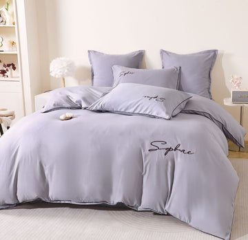 Lenjerie de pat bumbac brodat – 6 piese | 17254-TL