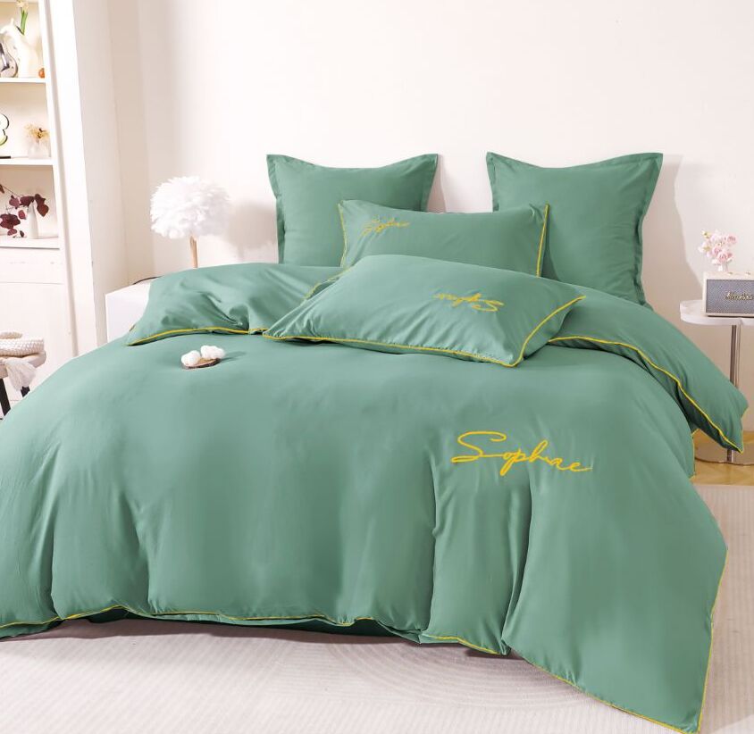 Lenjerie de pat bumbac brodat – 6 piese | 17263-TL