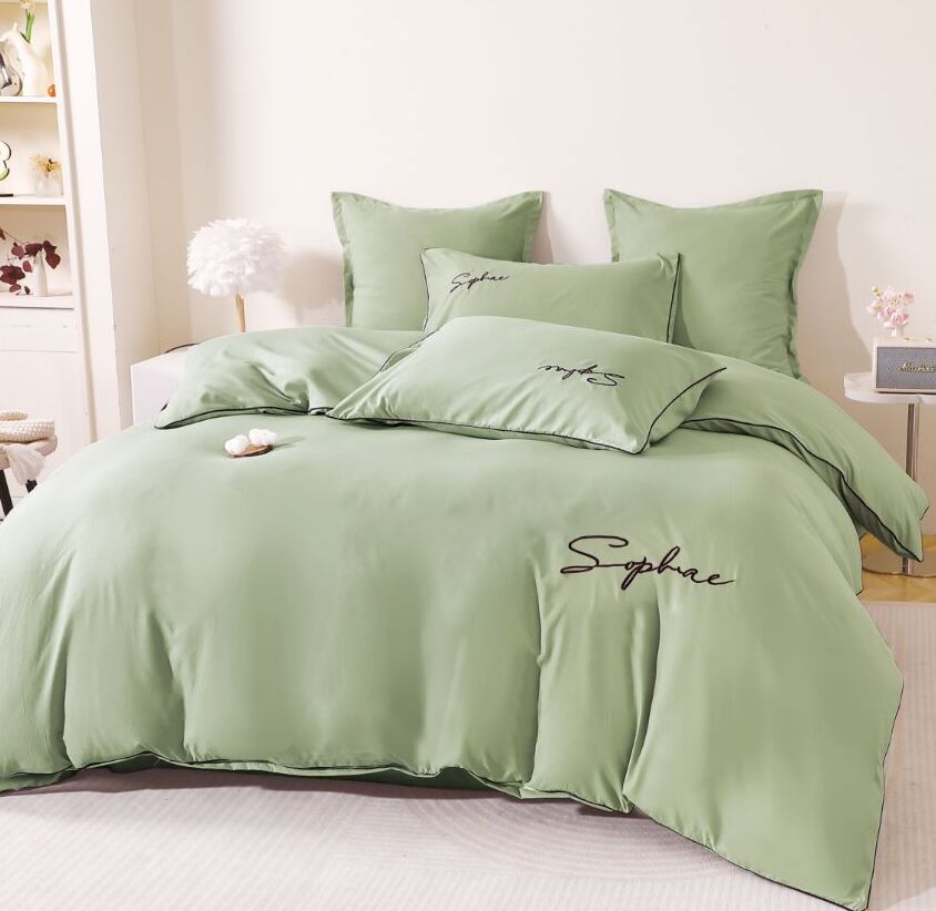 Lenjerie de pat bumbac brodat – 6 piese | 17257-TL