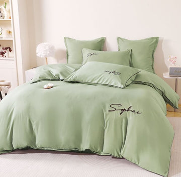 Lenjerie de pat bumbac brodat – 6 piese | 17257-TL