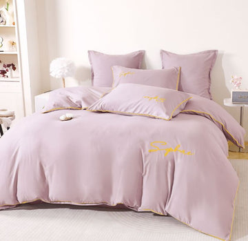 Lenjerie de pat bumbac brodat – 6 piese | 17255-TL