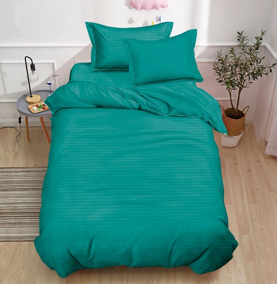 Lenjerie de pat damasc PREMIUM gama Horeca - cu elastic 1 persoana – 4 piese | 17447-C