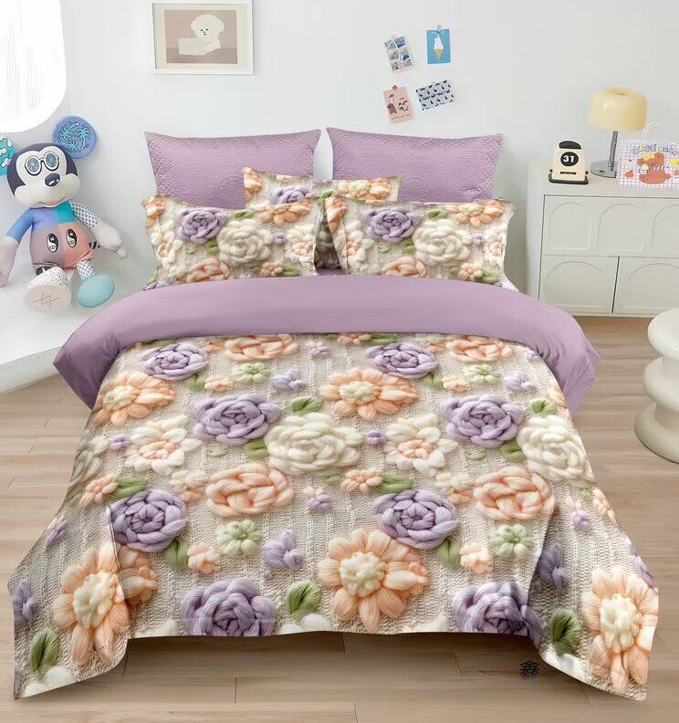 Lenjerie de pat bumbac finet Premium - gama 5D - 6 piese | 17526-TL