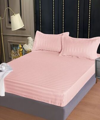 Lenjerie de pat damasc Deluxe gama Horeca - cu elastic - 4 piese | 17539-PR