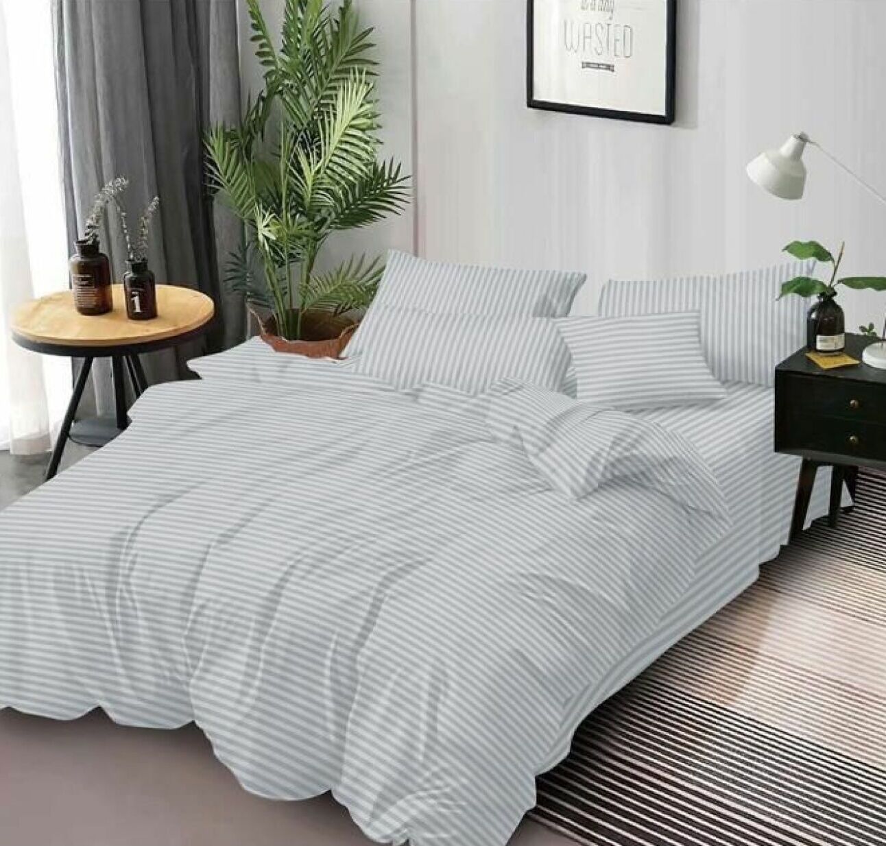 Lenjerie de pat bumbac Damasc hotelier - 6 piese | 18088-SE