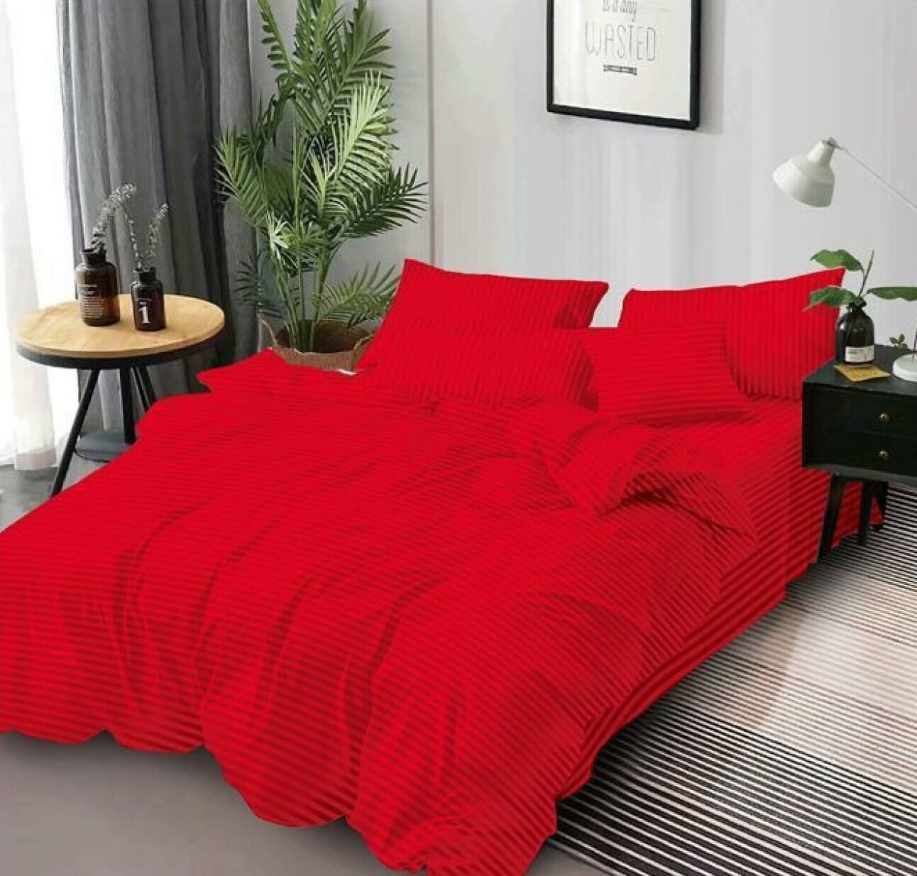 Lenjerie de pat bumbac Damasc hotelier - 6 piese | 18085-SE