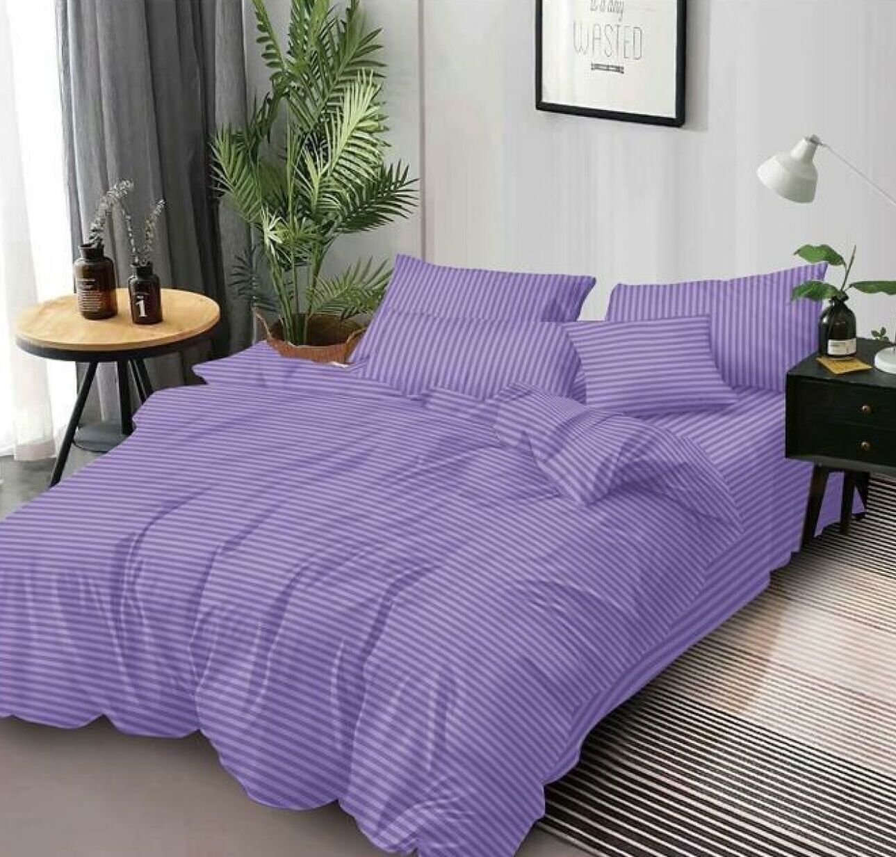 Lenjerie de pat bumbac Damasc hotelier - 6 piese | 18115-SE
