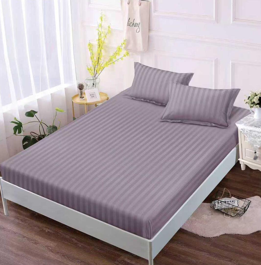 Husa de pat bumbac damasc cu elastic - 3 piese | 18208-TL