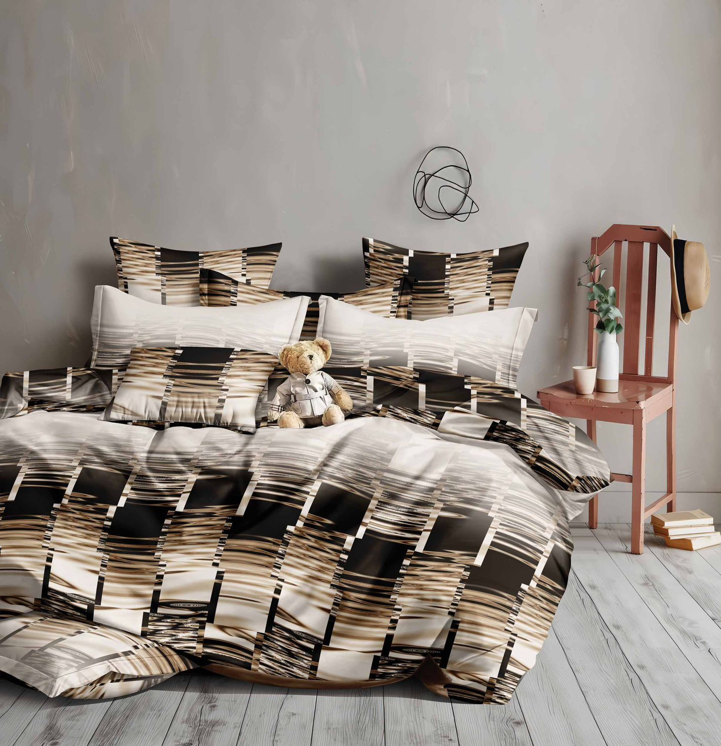 Lenjerie de pat bumbac satinat - gama Luxury - 4 piese | 18514-TL