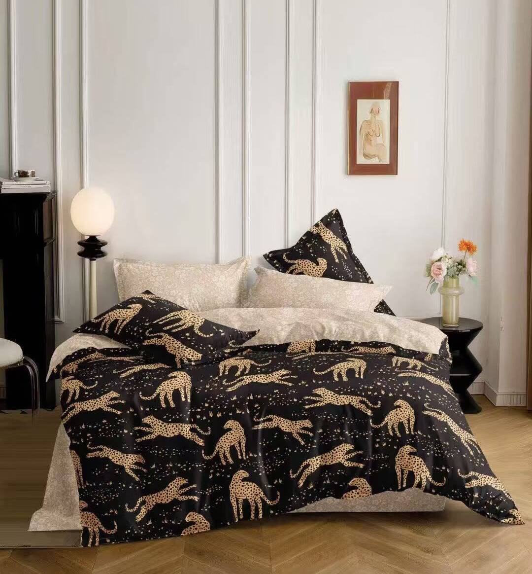 Lenjerie de pat bumbac satinat - gama Luxury - cu elastic – 4 piese | 18980-TL