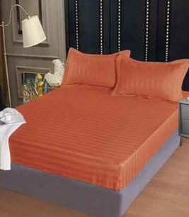 Lenjerie de pat damasc Deluxe gama Horeca - cu elastic - 4 piese | 19078-PR