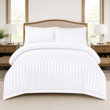 Lenjerie de pat bumbac Damasc Hotelier - cu elastic - 6 piese | 18228-TL