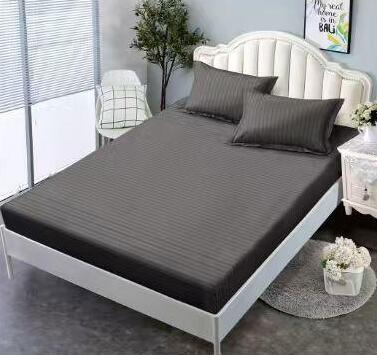 Lenjerie de pat bumbac damasc cu elastic - Premium - 4 piese | 19227-CL