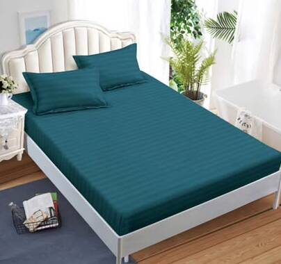 Lenjerie de pat bumbac Damasc Hotelier - cu elastic - 6 piese | 19249-Y