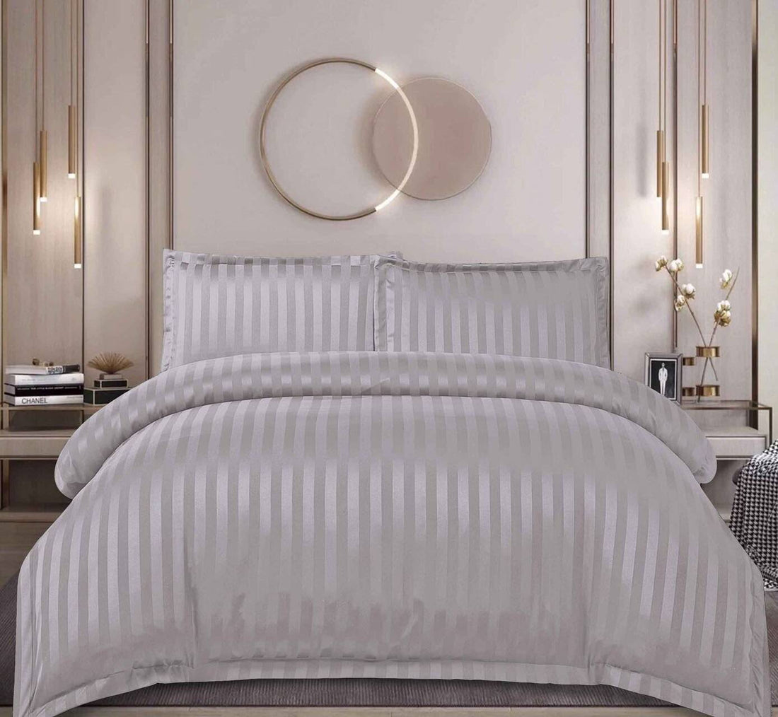 Lenjerie de pat damasc cu elastic - Horeca Premium - 4 piese | 19241-VH
