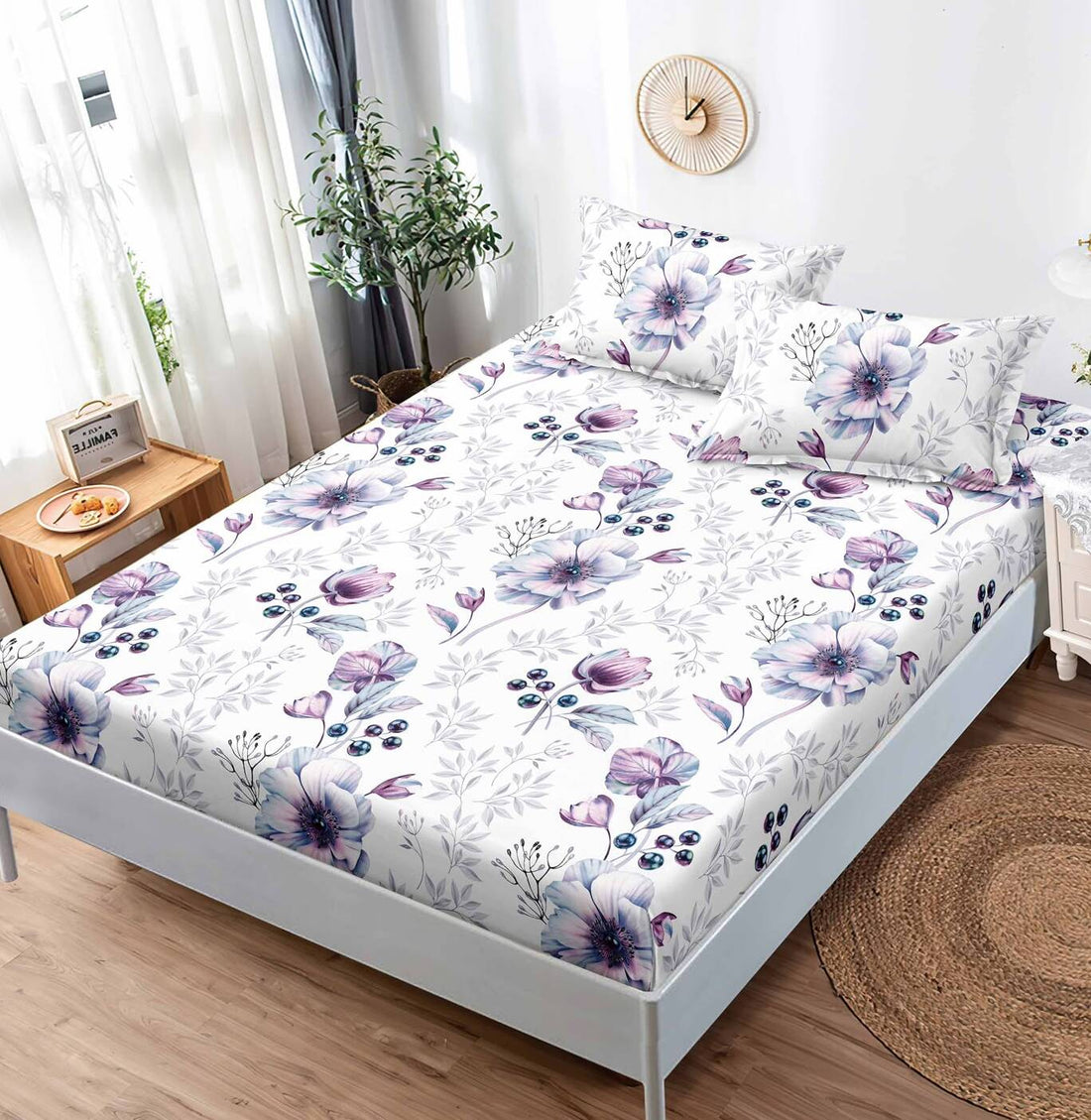 Husa de pat bumbac finet Premium - 3 piese | 19313-TL