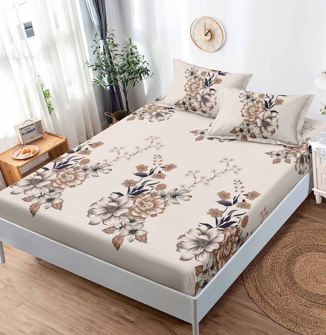 Husa de pat bumbac finet Premium - 3 piese | 19311-TL