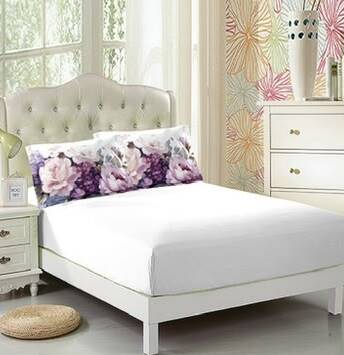 Lenjerie de pat 100% bumbac - cu elastic - 4 piese | 19296-PR