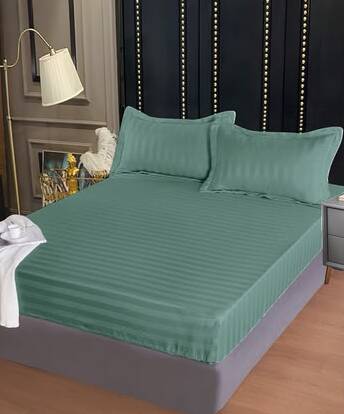Lenjerie de pat damasc Deluxe gama Horeca - cu elastic - 4 piese | 19360-PR