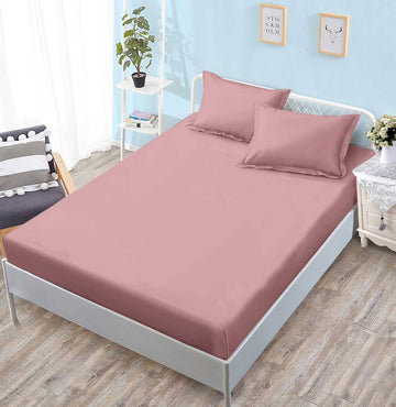 Husa de pat bumbac finet Premium - uni / cu elastic - 3 piese | 19387-TL