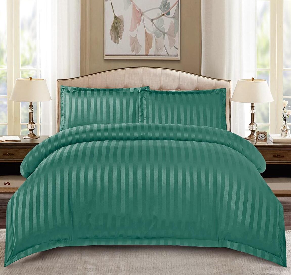 Lenjerie de pat damasc Deluxe gama Horeca - cu elastic - 4 piese | 19367-PR