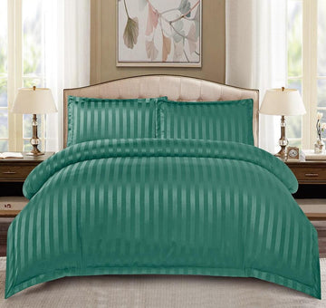 Lenjerie de pat damasc Deluxe gama Horeca - cu elastic - 4 piese | 19367-PR