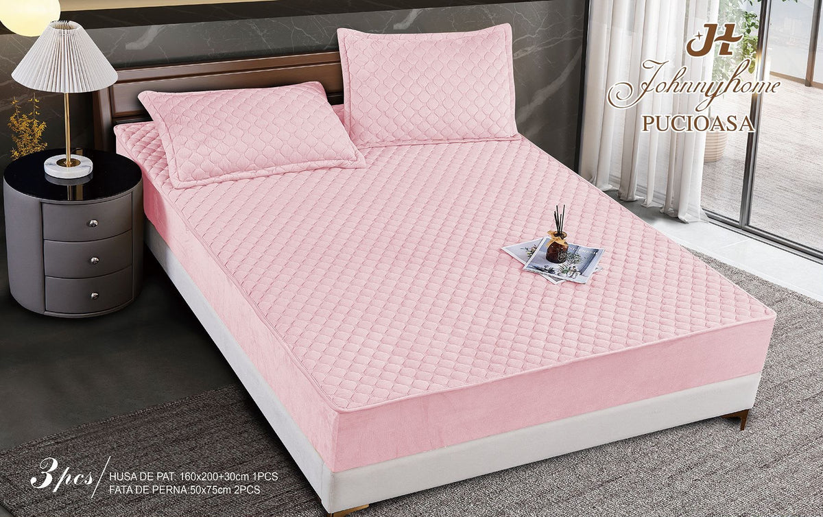 Topper bumbac + 2 fete de perna / 160x200cm | 19717-C
