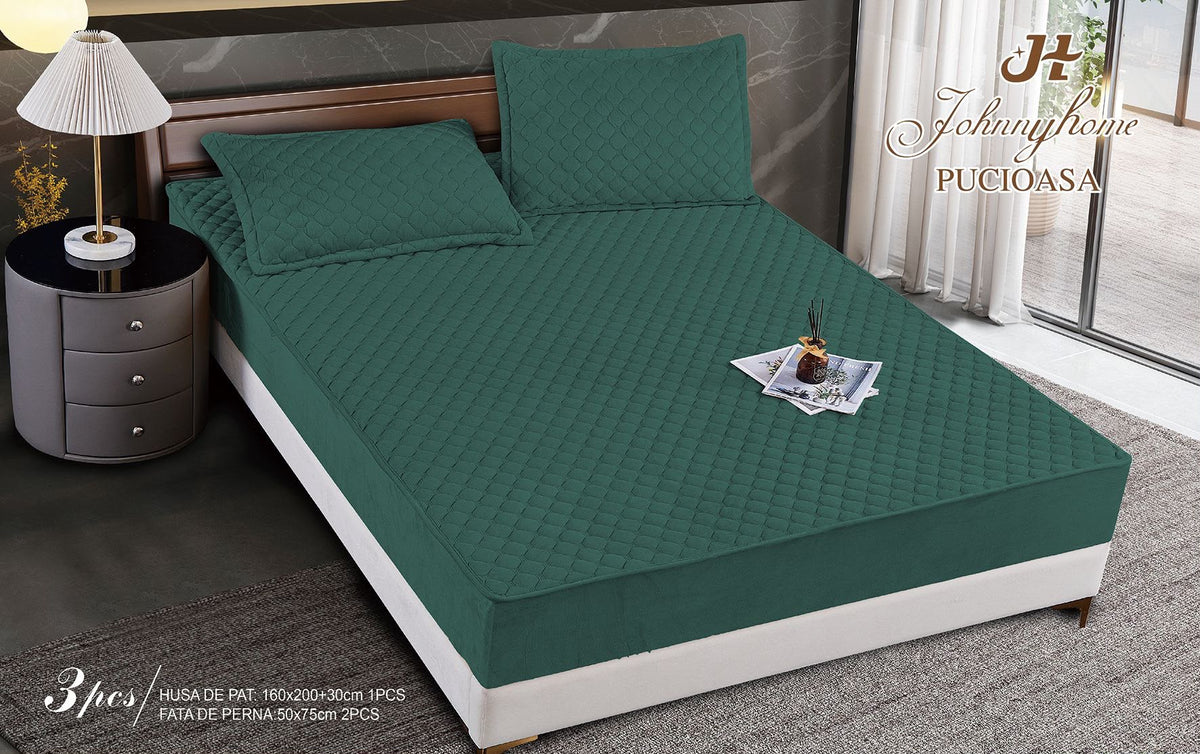 Topper bumbac + 2 fete de perna / 160x200cm | 19716-C