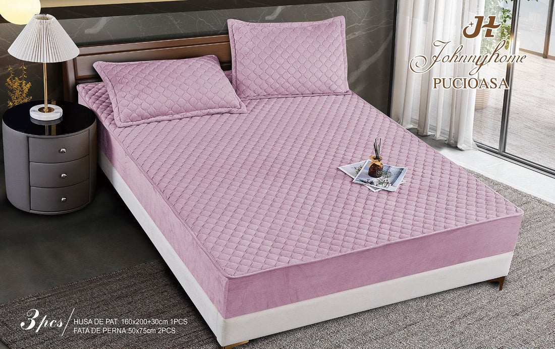 Topper bumbac + 2 fete de perna / 160x200cm | 19718-C