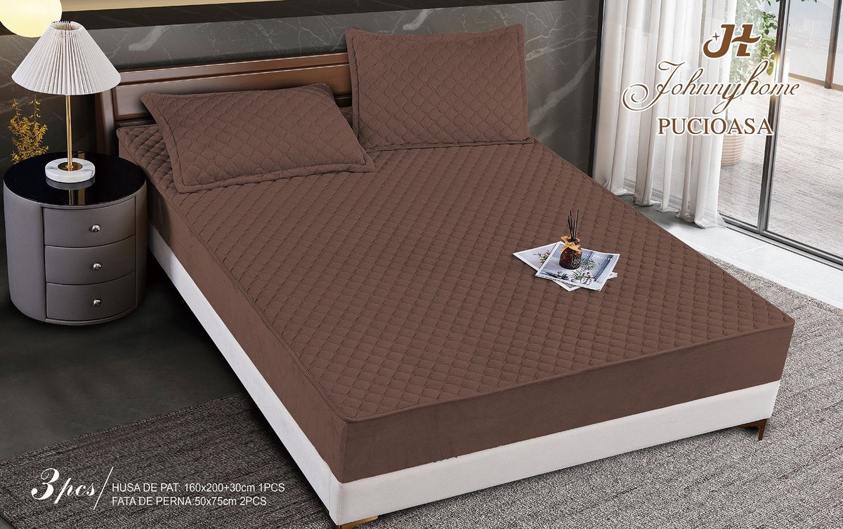 Topper bumbac + 2 fete de perna / 160x200cm | 19712-C