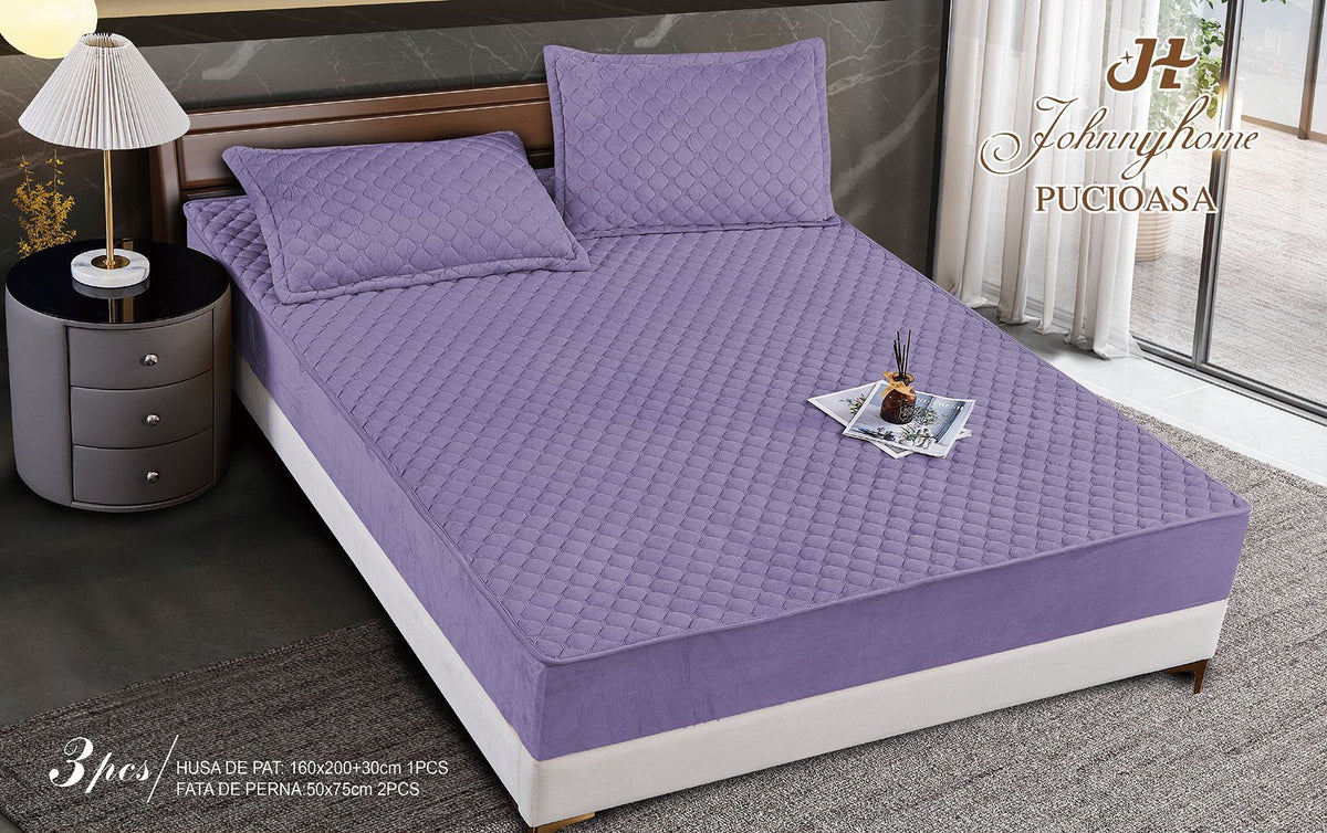 Topper bumbac + 2 fete de perna / 160x200cm | 19709-C