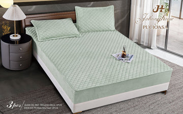 Topper bumbac + 2 fete de perna / 160x200cm | 19711-C