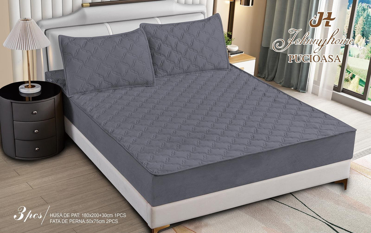 Topper bumbac + 2 fete de perna / 180x200cm | 19731-C
