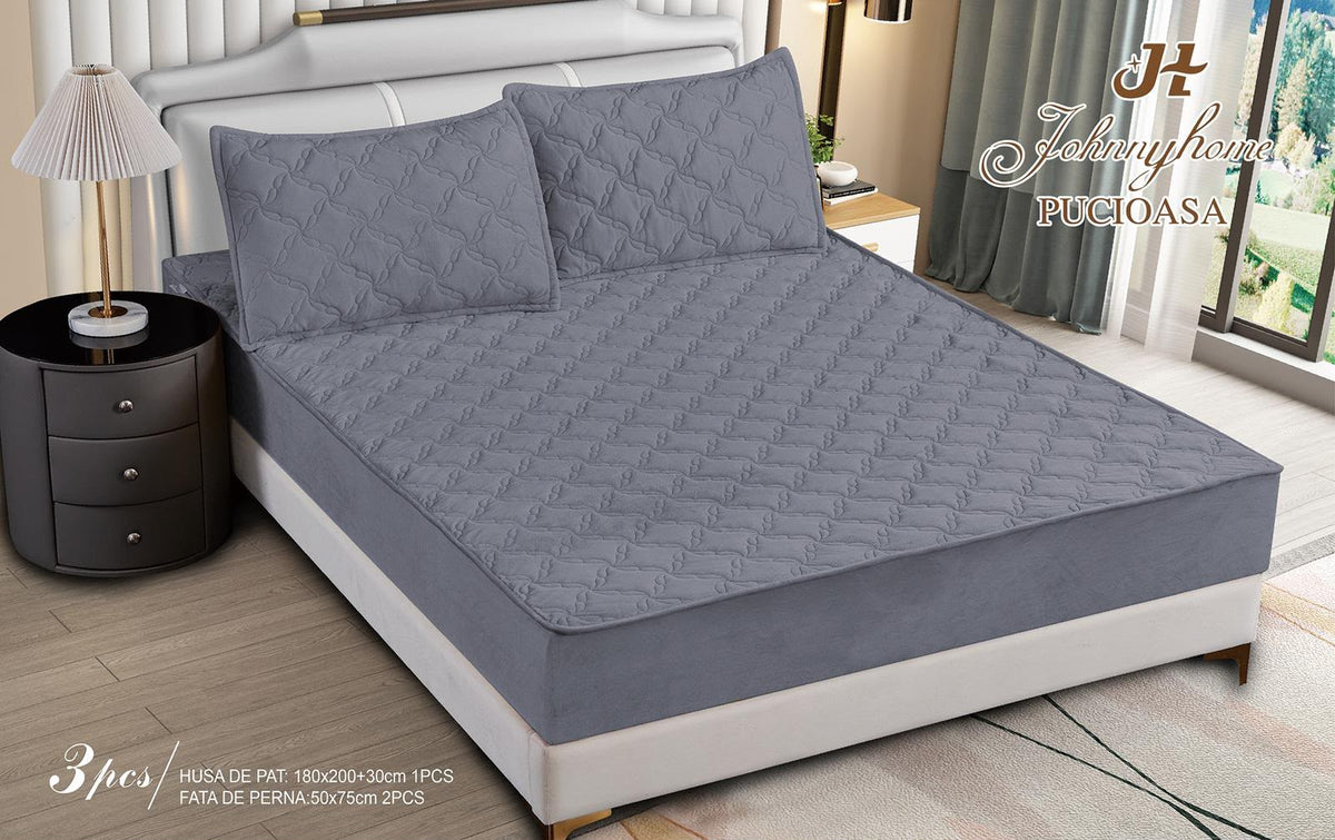 Topper bumbac + 2 fete de perna / 180x200cm | 19727-C