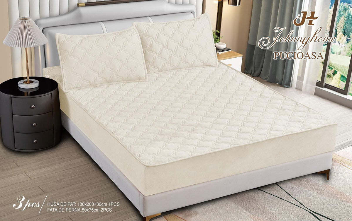 Topper bumbac + 2 fete de perna / 180x200cm | 19726-C
