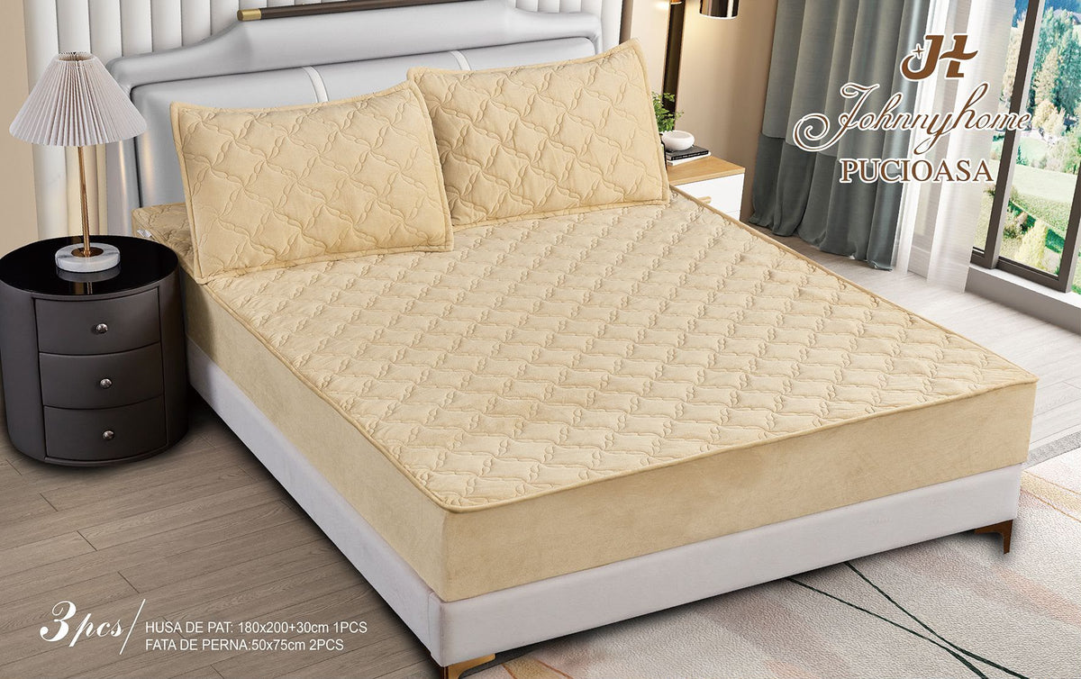 Topper bumbac + 2 fete de perna / 180x200cm | 19723-C