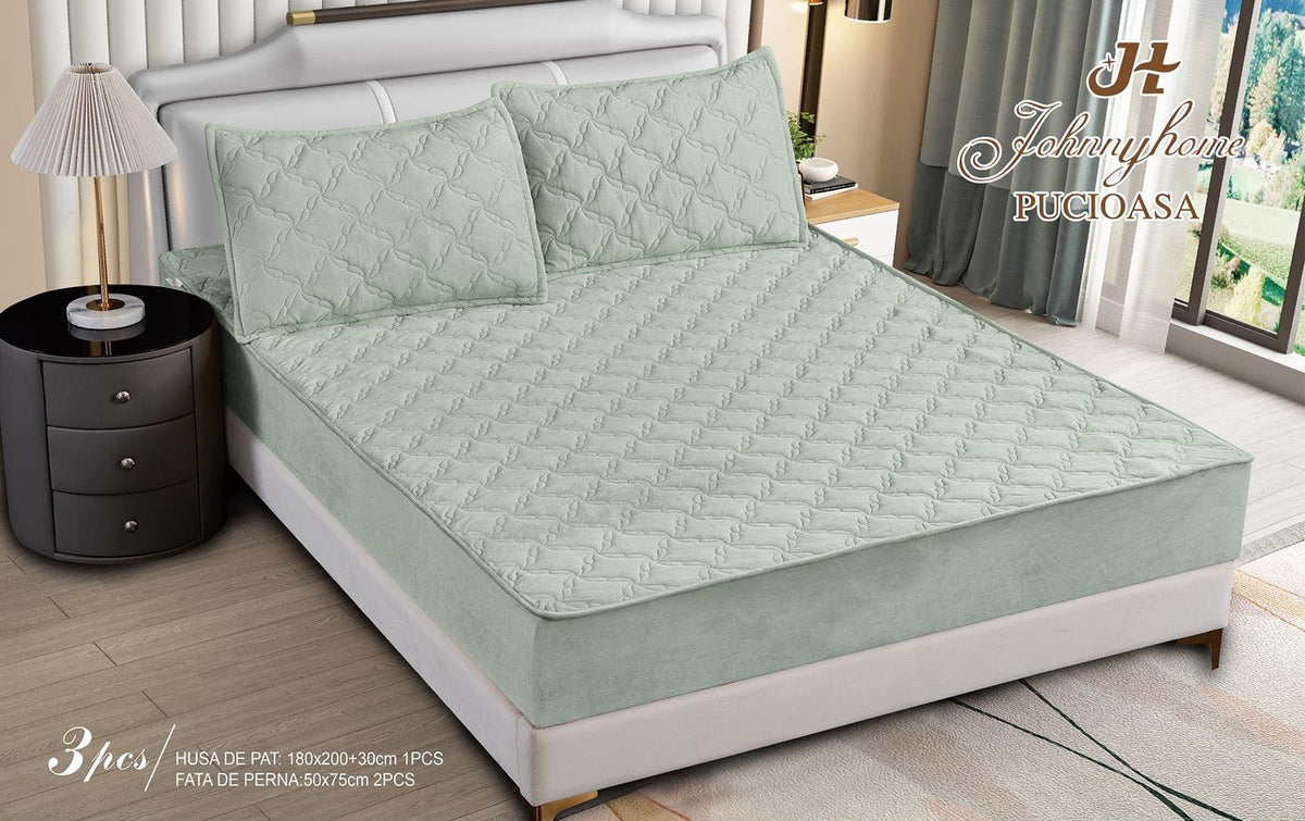 Topper bumbac + 2 fete de perna / 180x200cm | 19721-C